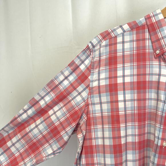 SOUTHERN TIDE Ormond Plaid Intercoastal Performance Sport Shirt Pink Size XL - Picture 7 of 9